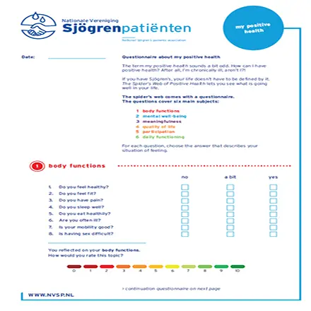 Sjögren spider web questionnaire